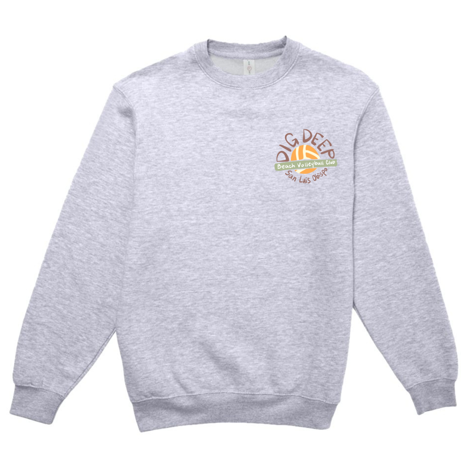 Dig Deep Circle Logo Crewneck - Heather Grey
