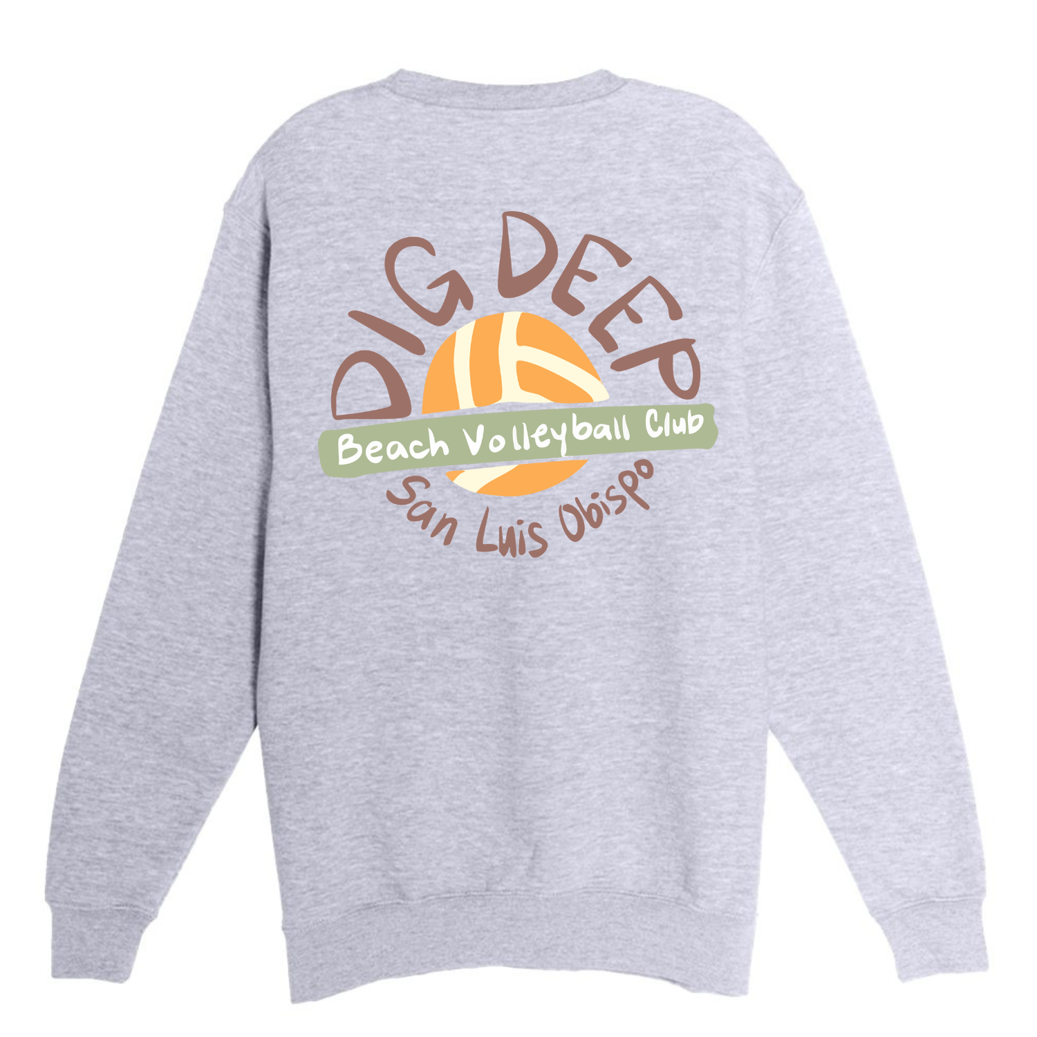 Dig Deep Circle Logo Crewneck - Heather Grey
