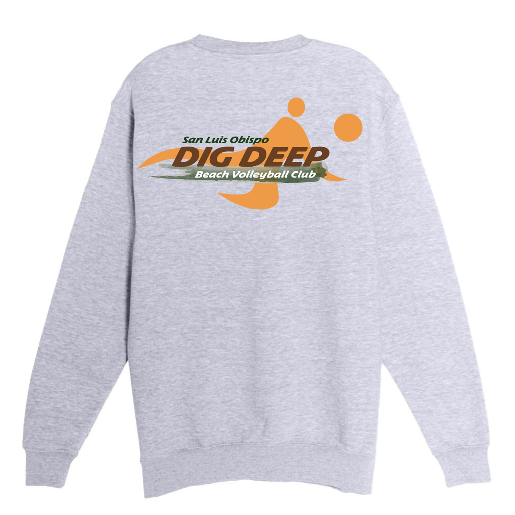 Dig Deep Logo Crewneck - Heather Grey
