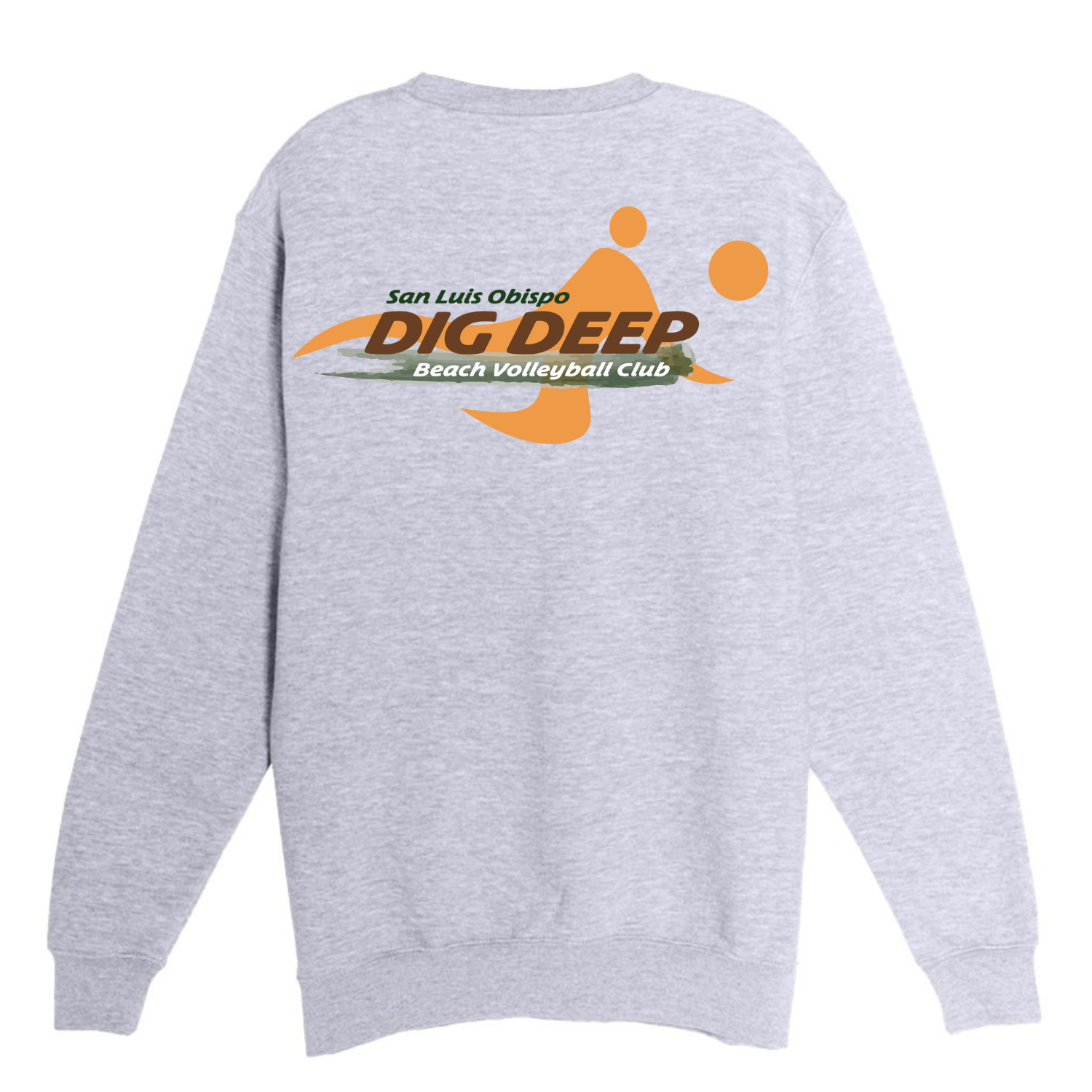 Dig Deep Logo Crewneck - Heather Grey