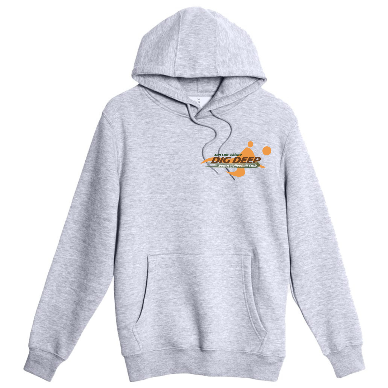 Deep Logo Hoodie - Heather Grey