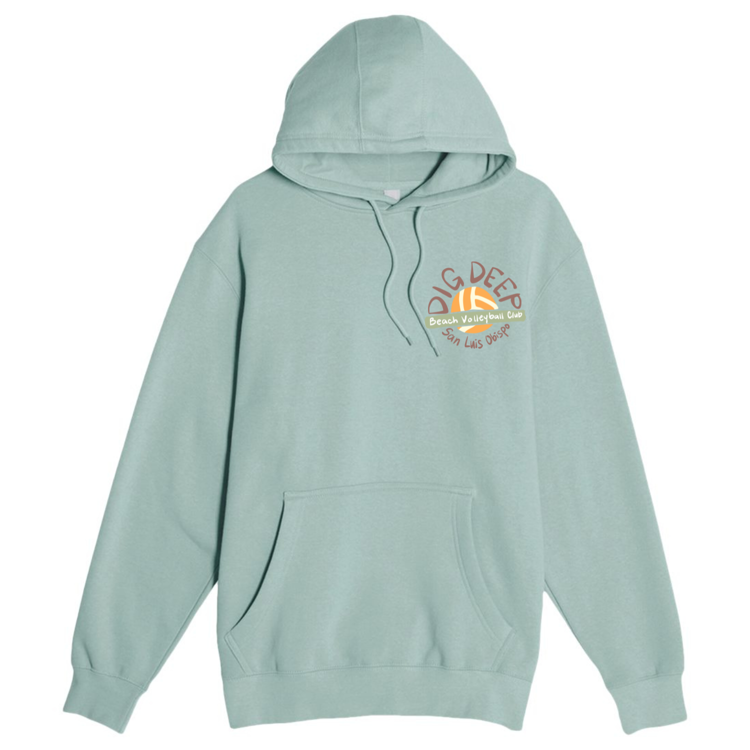 Dig Deep Circle Logo Hoodie - Seafoam