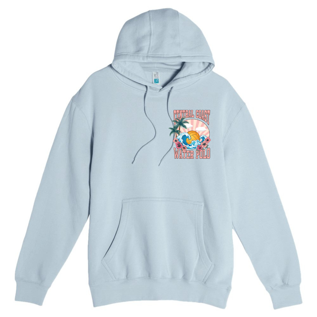 CCWP Hibiscus Design Hoodie - Blue Mist