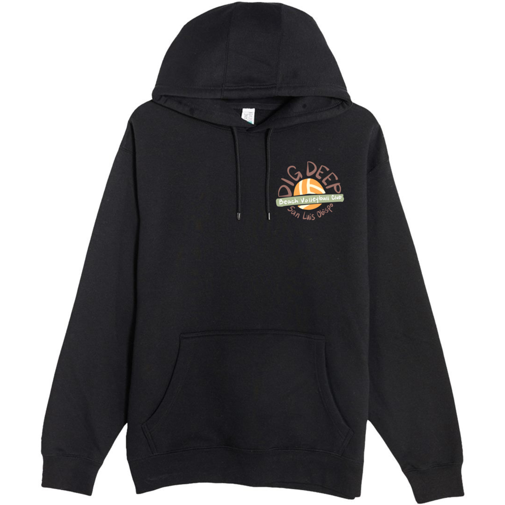 Dig Deep Circle Logo Hoodie - Black