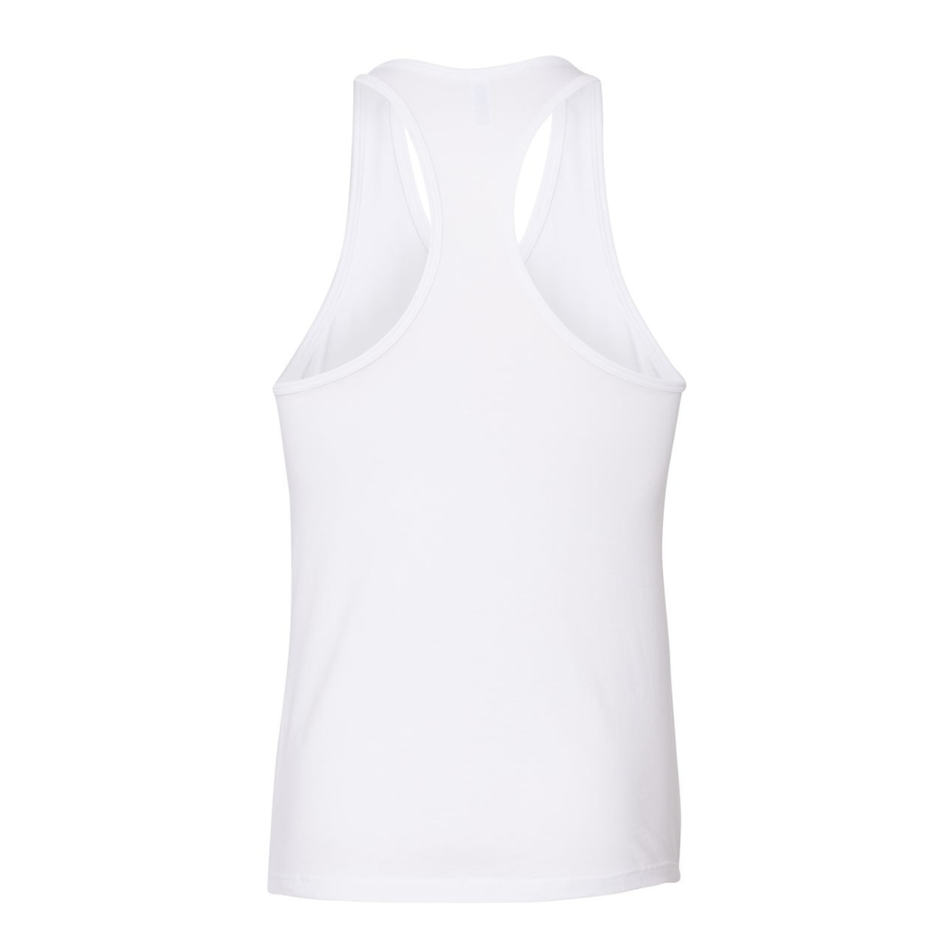 Dig Deep Logo T-Back Tank - White