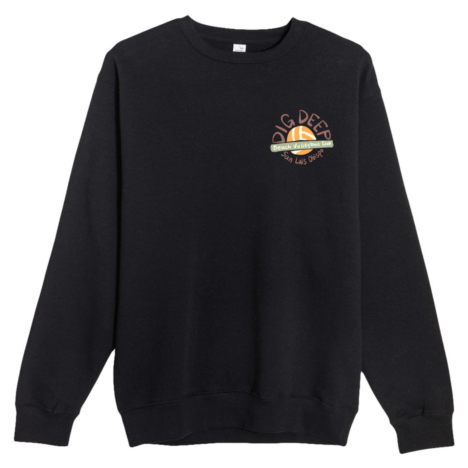 Dig Deep Circle Logo Crewneck - Black