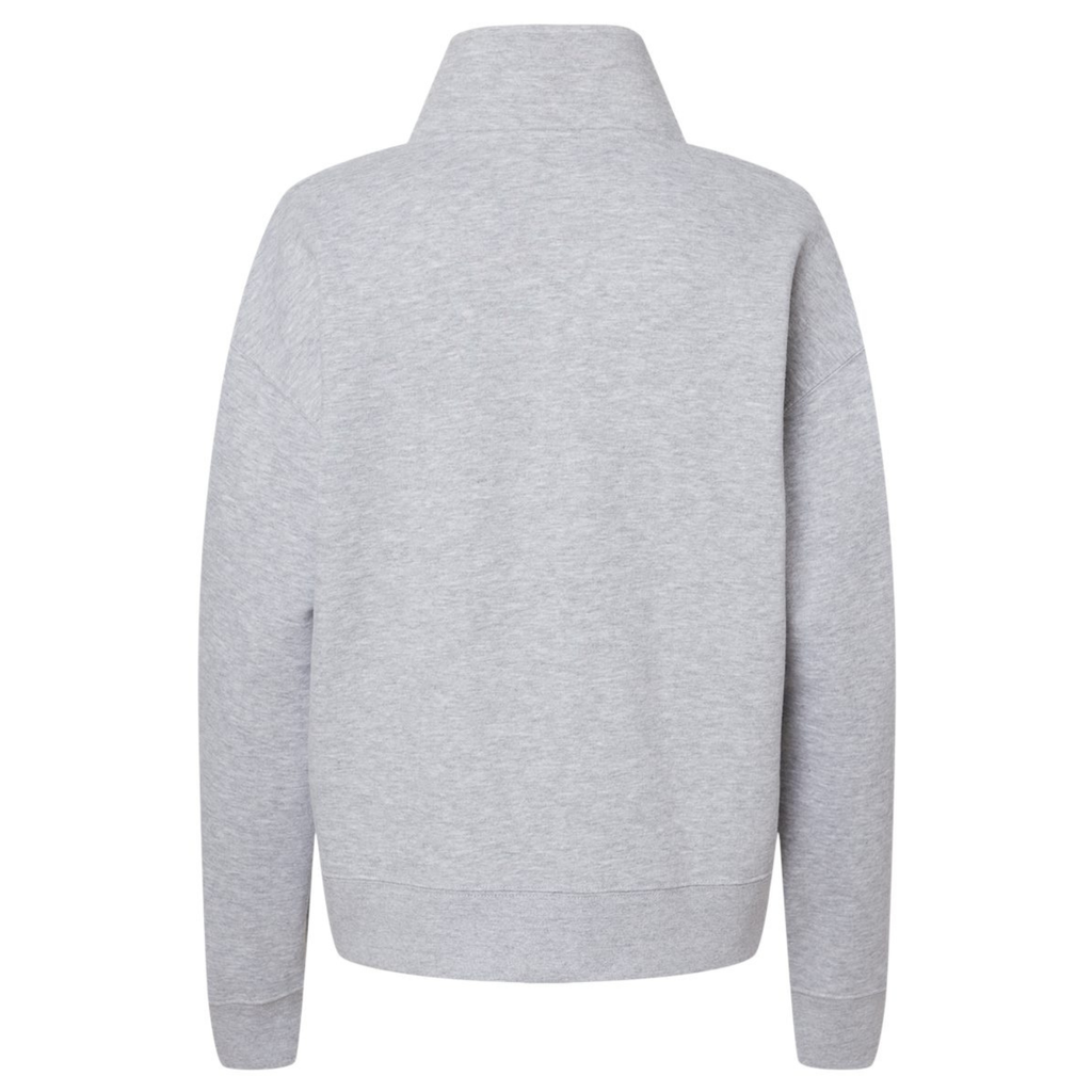 Women's CCWP Hibiscus Logo 1/4 Zip Pullover - Heather Grey