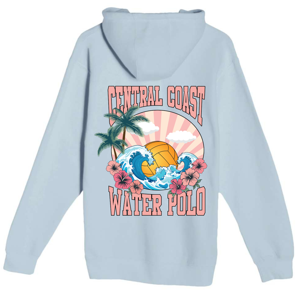CCWP Hibiscus Design Hoodie - Blue Mist
