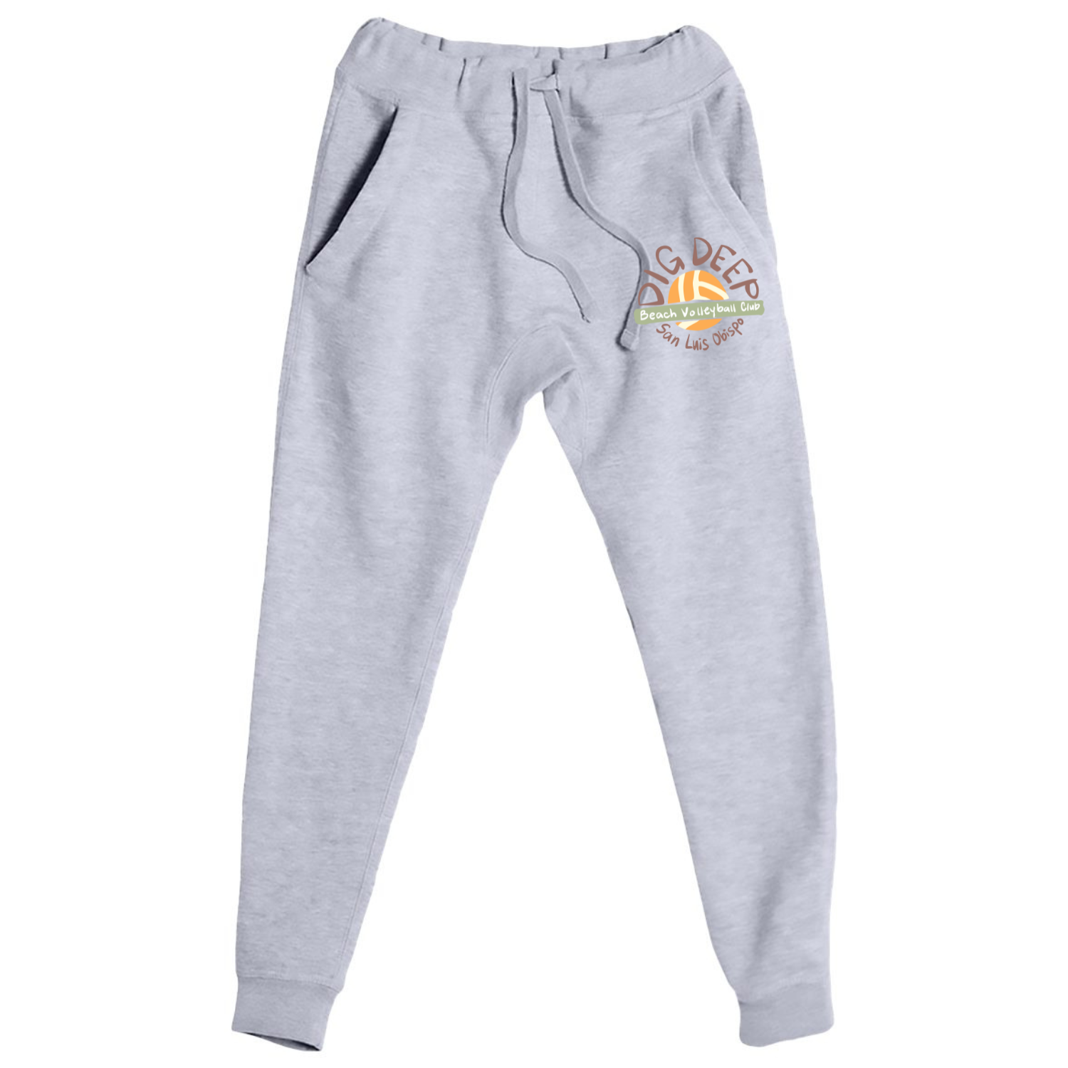 Dig Deep Circle Logo Unisex Jogger Pants - Heather Gray
