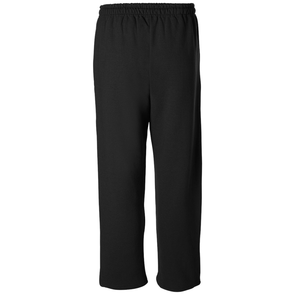 Dig Deep Circle Logo Unisex Open Bottom Sweatpants - Black