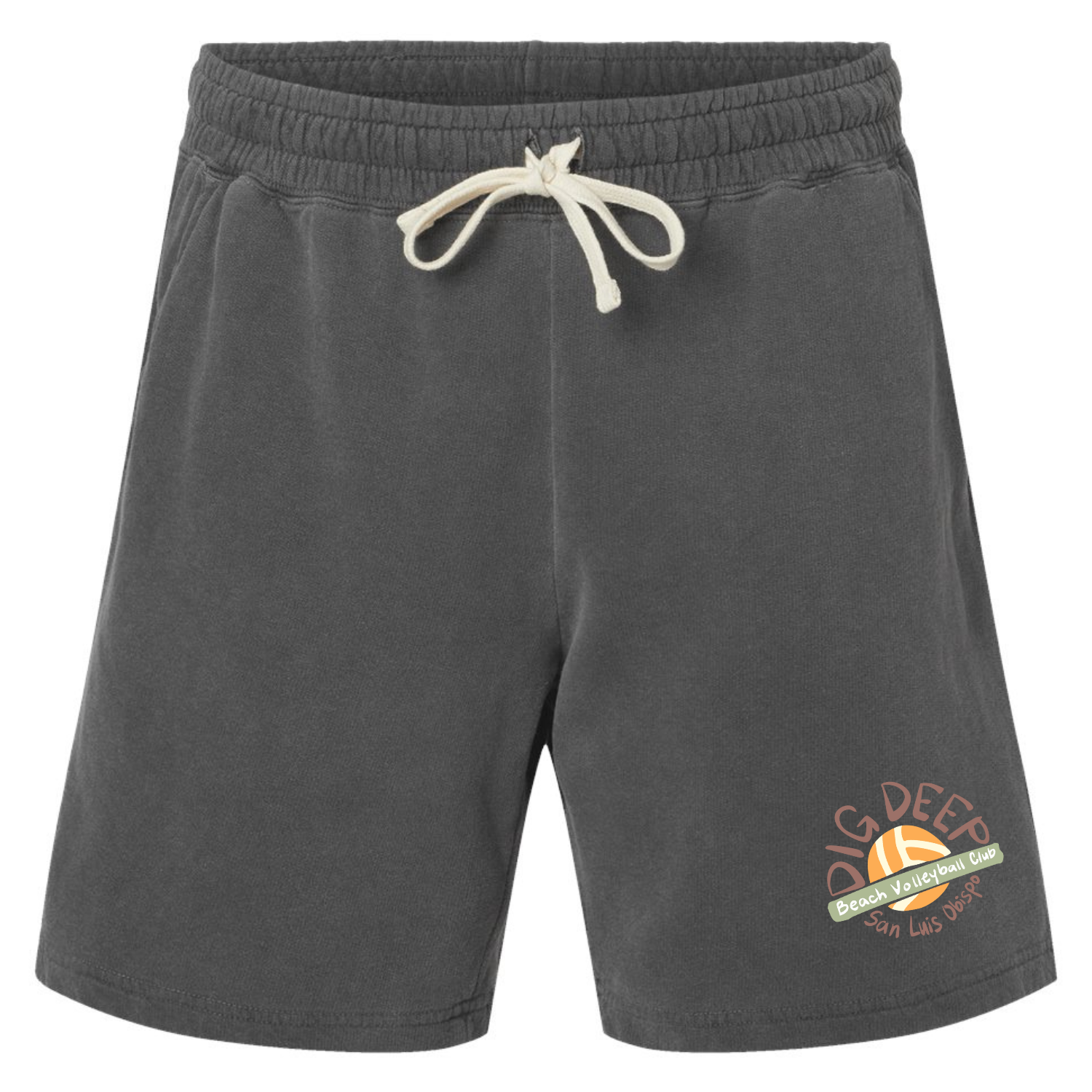 Dig Deep Circle Logo Unisex Fleece Shorts - Pepper