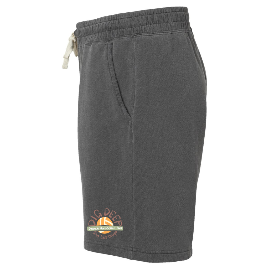 Dig Deep Circle Logo Unisex Fleece Shorts - Pepper