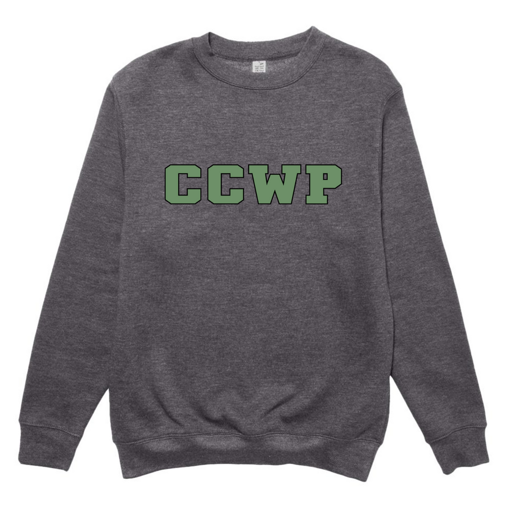 CCWP Block Logo Crewneck - Charcoal Heather