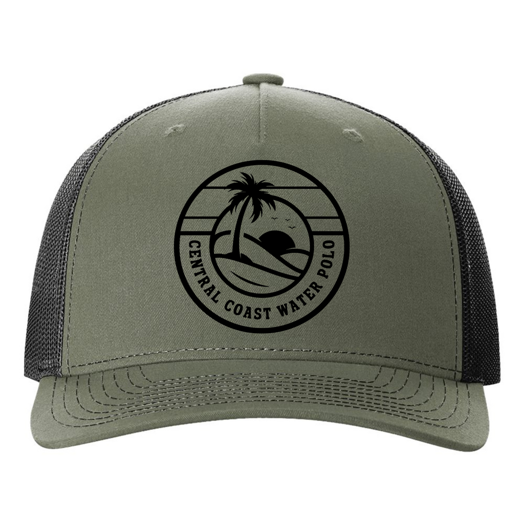CCWP Circle Logo Richardson 5 Panel Trucker - Loden Green/Black