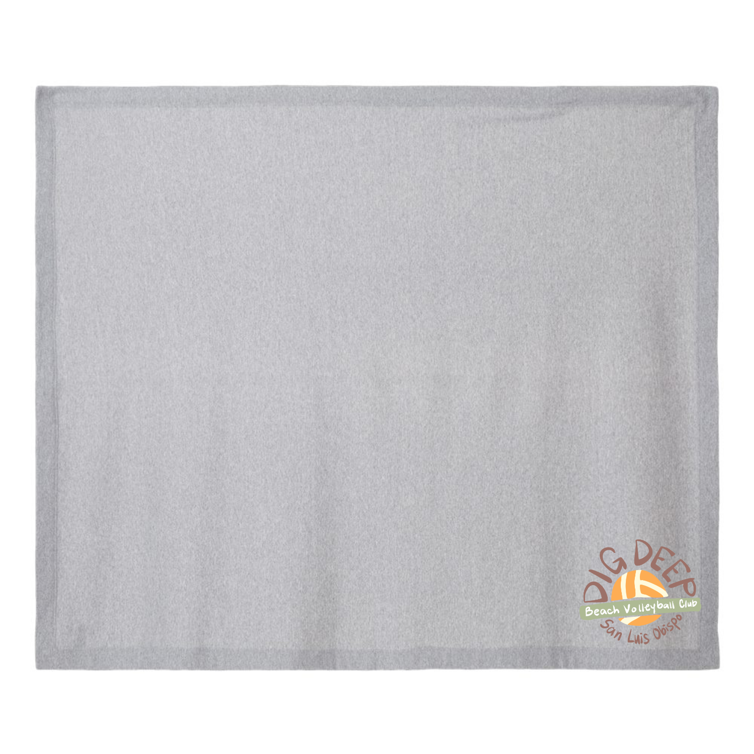 Dig Deep Beach Volleyball Logo Fleece Blanket
