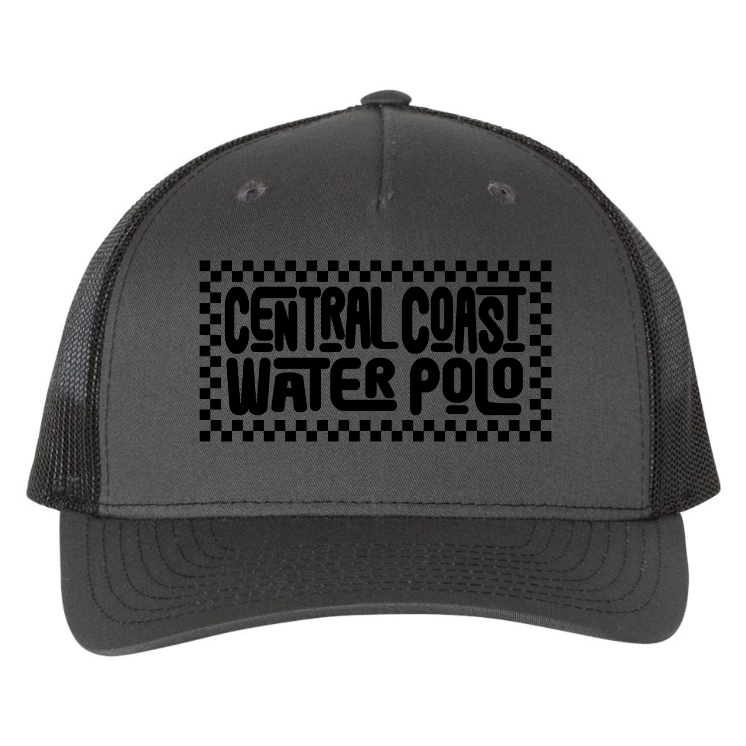 CCWP Checker Logo Richardson 5 Panel Trucker - Charcoal/Black