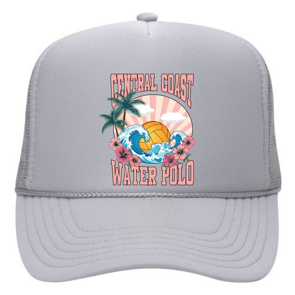 CCWP Hibiscus Logo Foam Trucker  - Silver Grey