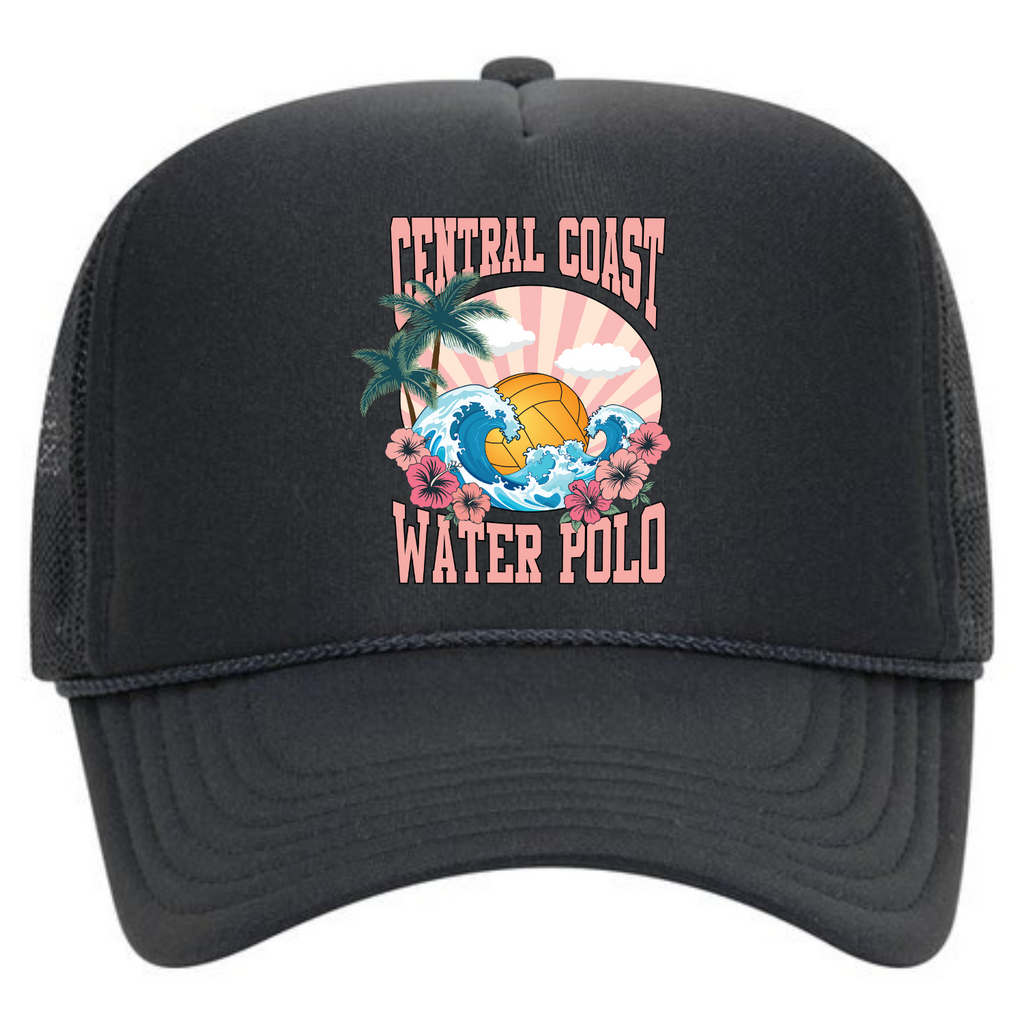 CCWP Hibiscus Logo Foam Trucker  - Charcoal