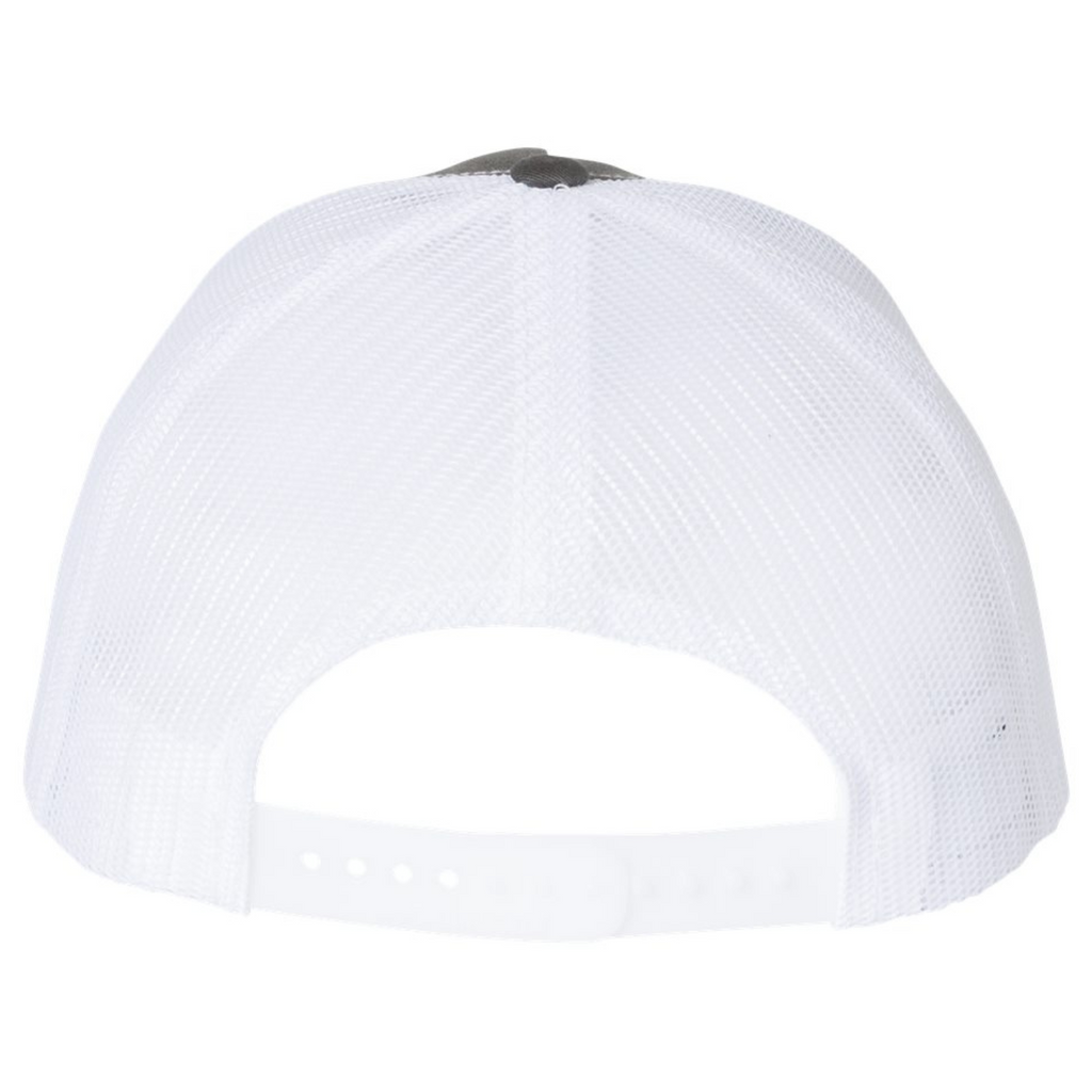 CCWP Hibiscus Logo Richardson 5 Panel Trucker - Charcoal/White