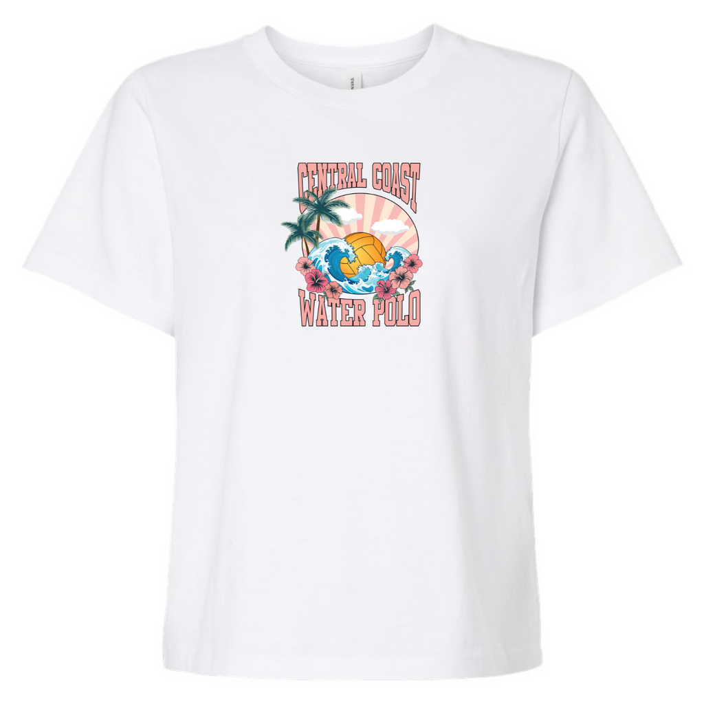 Women's CCWP Hibiscus Logo Bella & Canvas 6 oz Heavyweight Tee - White