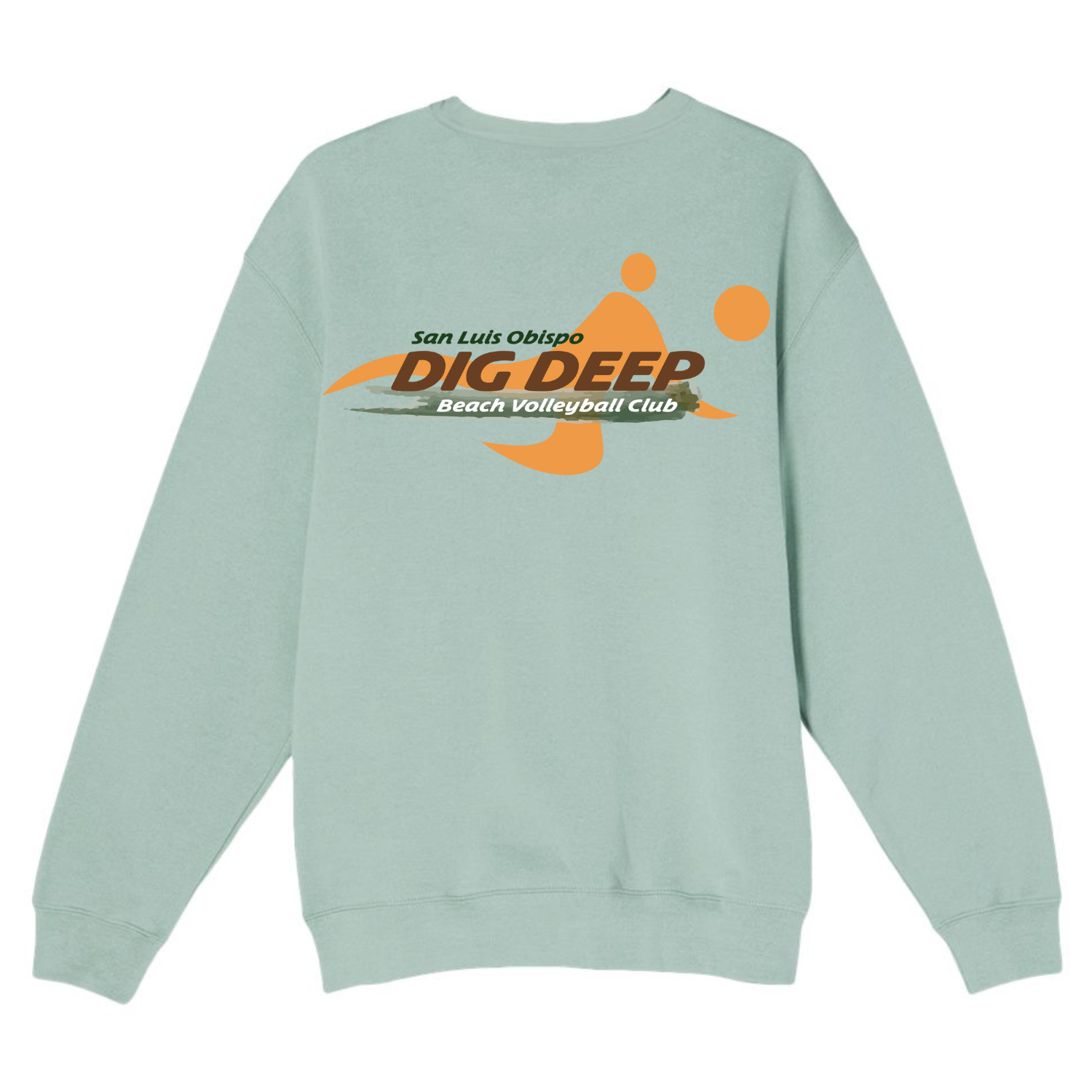 Dig Deep Logo Crewneck - Seafoam